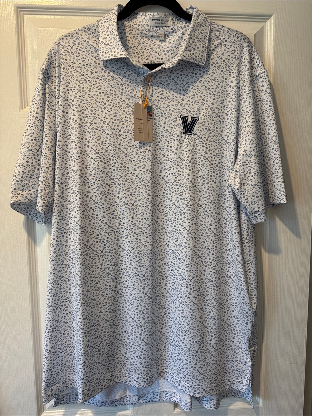 Peter Millar Villanova Batter Up Performance Jersey Polo